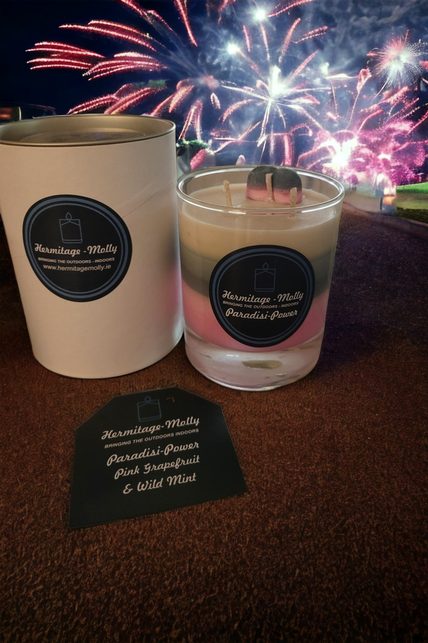 Paradisi Power - Luxury Natural Soya Candle - Pink Grapefruit & Wild Mint