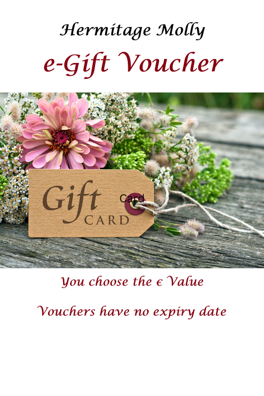 Hermitage Molly e-Gift Voucher.  Multiple denomination - You choose the value and send this e-Gift Voucher to a friend.  Vouchers do not expire.