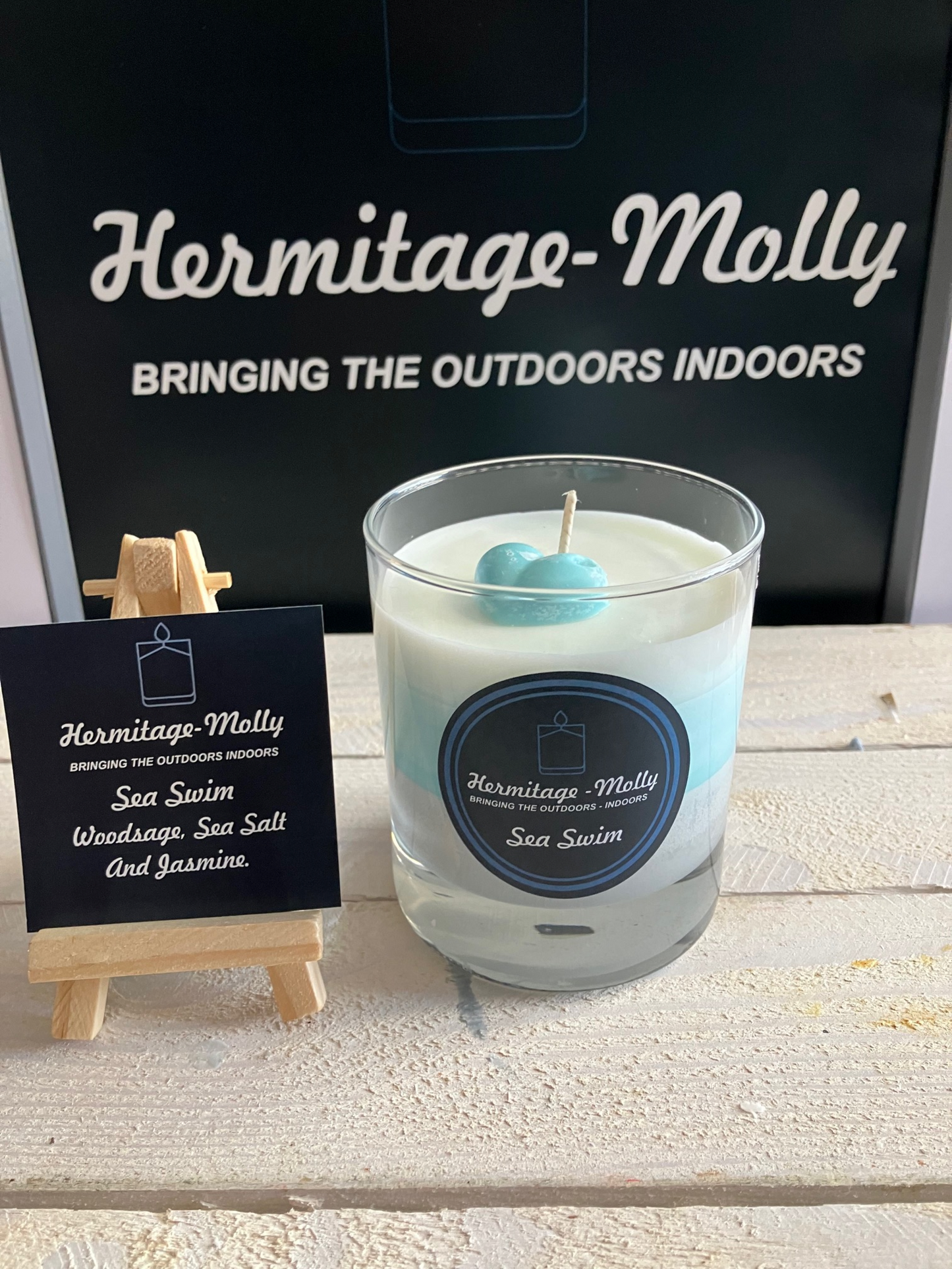 Sea Swim - Natural Soya Candle - Woodsage, Sea Salt & Jasmine